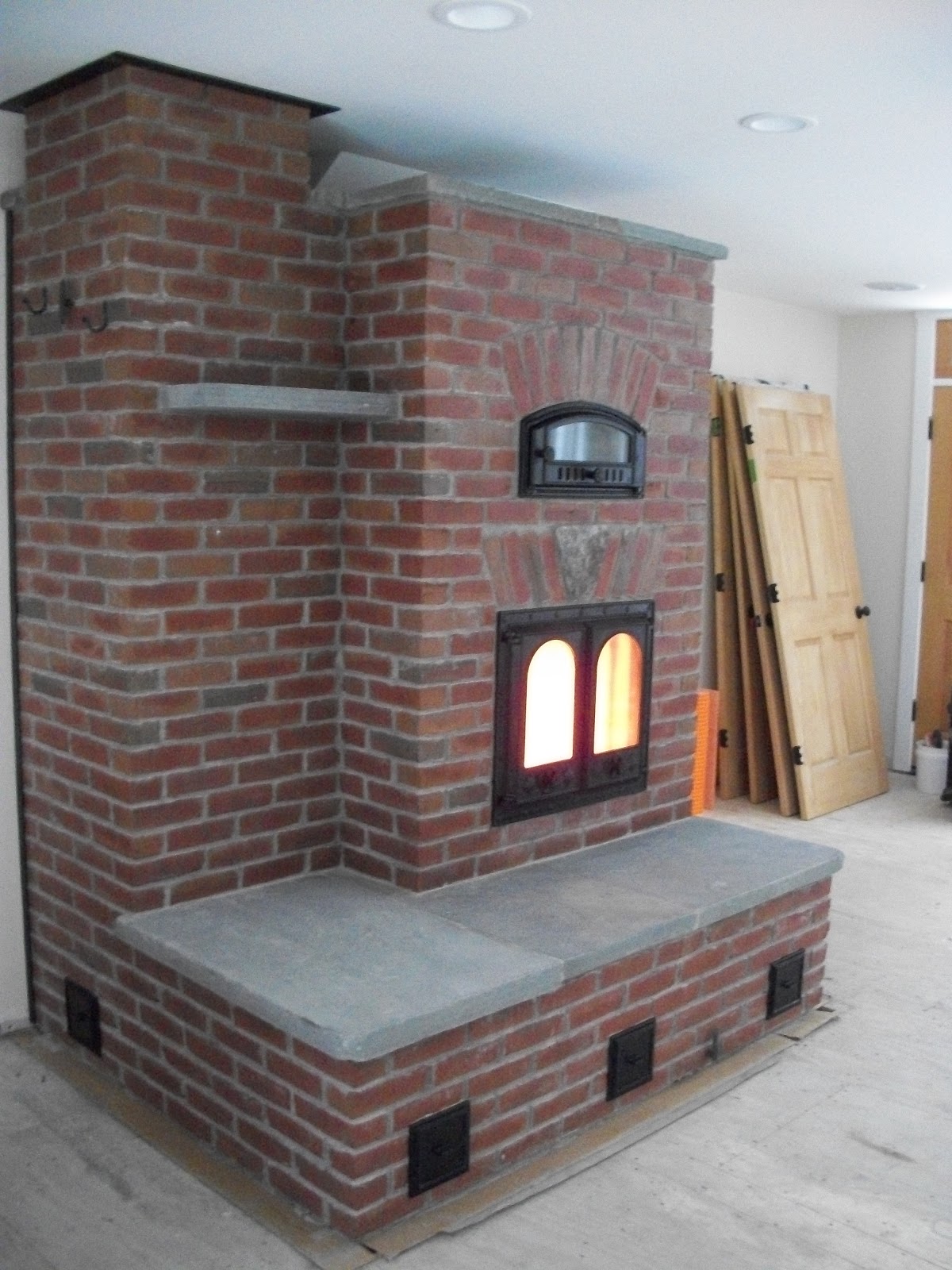 Michael Thronson Masonry Brick Masonry Heater Pictures, Morrisville
