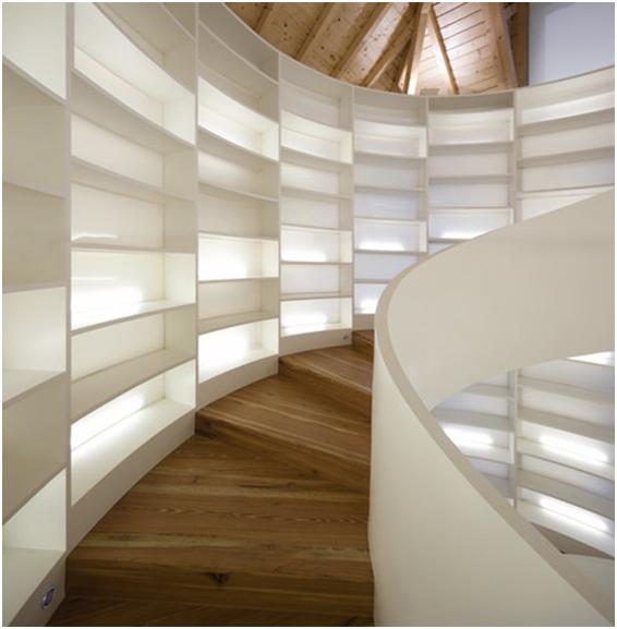 Unique Bookshelf Staircase Design