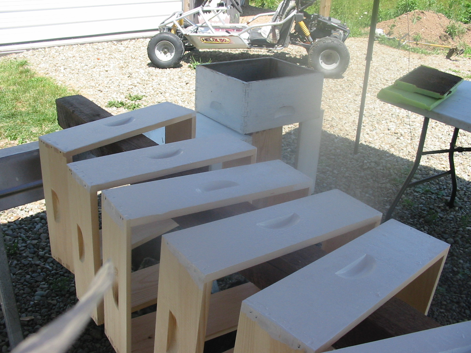 Fitzgerald's Family Farm Painting Bee Boxes