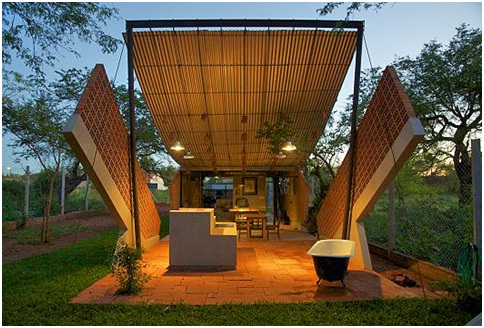 The Hammock House facade, contemporary design