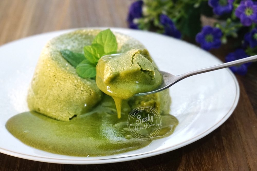 Green Tea (Matcha) Molten Lava Cake Sashy Little Kitchen Food and