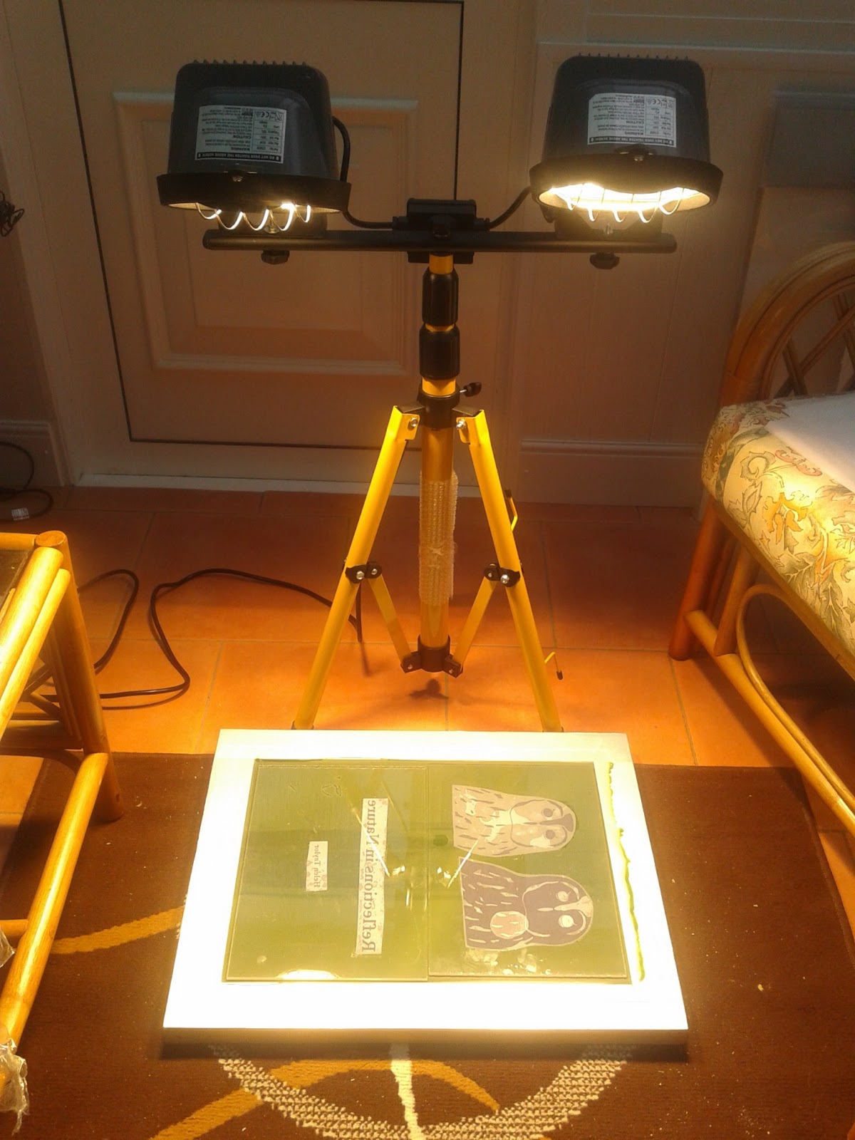 Helen J Taylor Screen Printing Home Set up