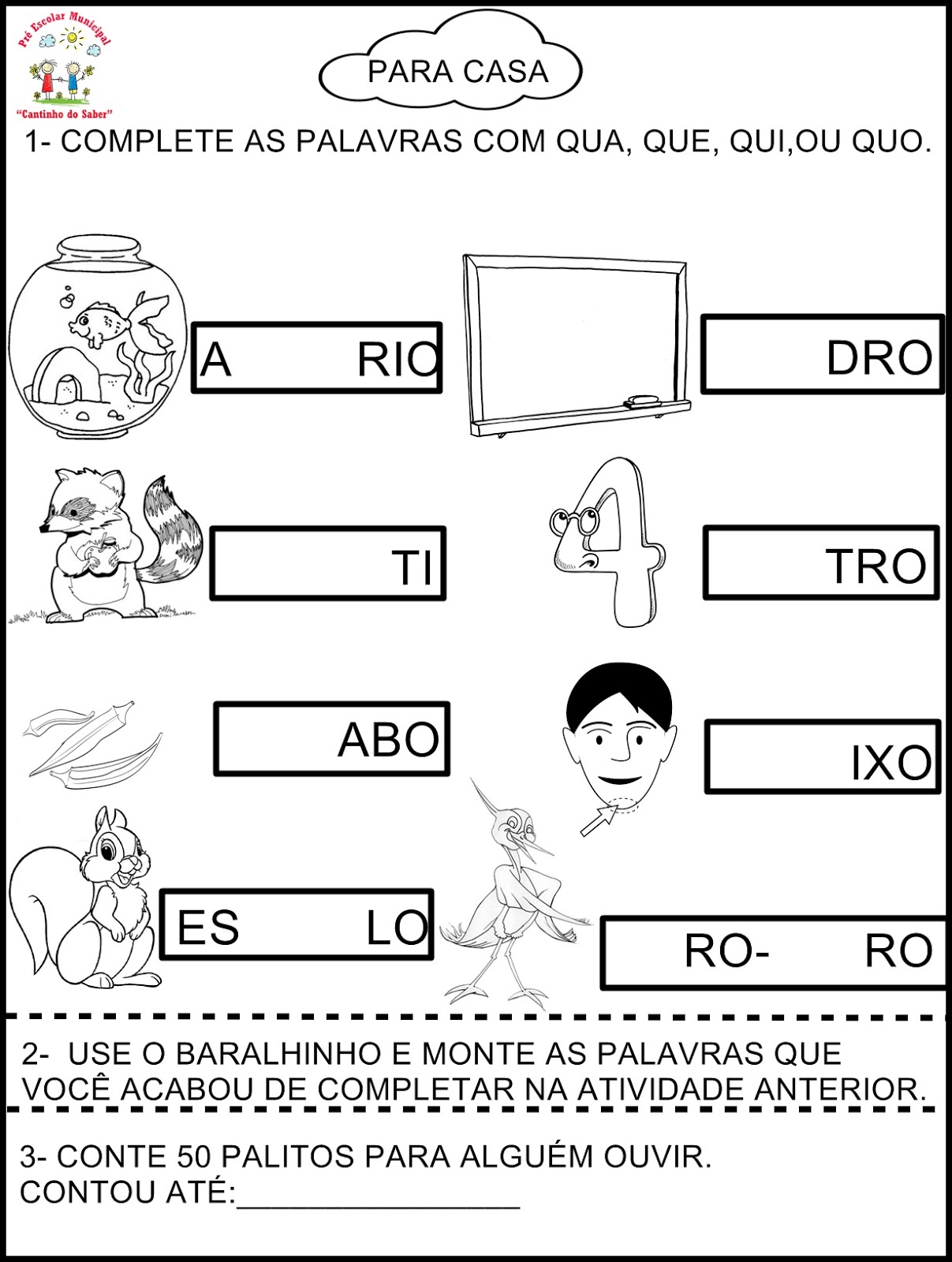 Pequenos Grandes Pensantes. Atividades Inéditas Letra Q