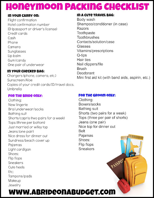 Honeymoon Packing Checklist