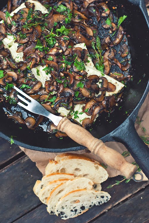 Mushrooms Canada Blog Guest Post Baked Feta with Spicy Thyme