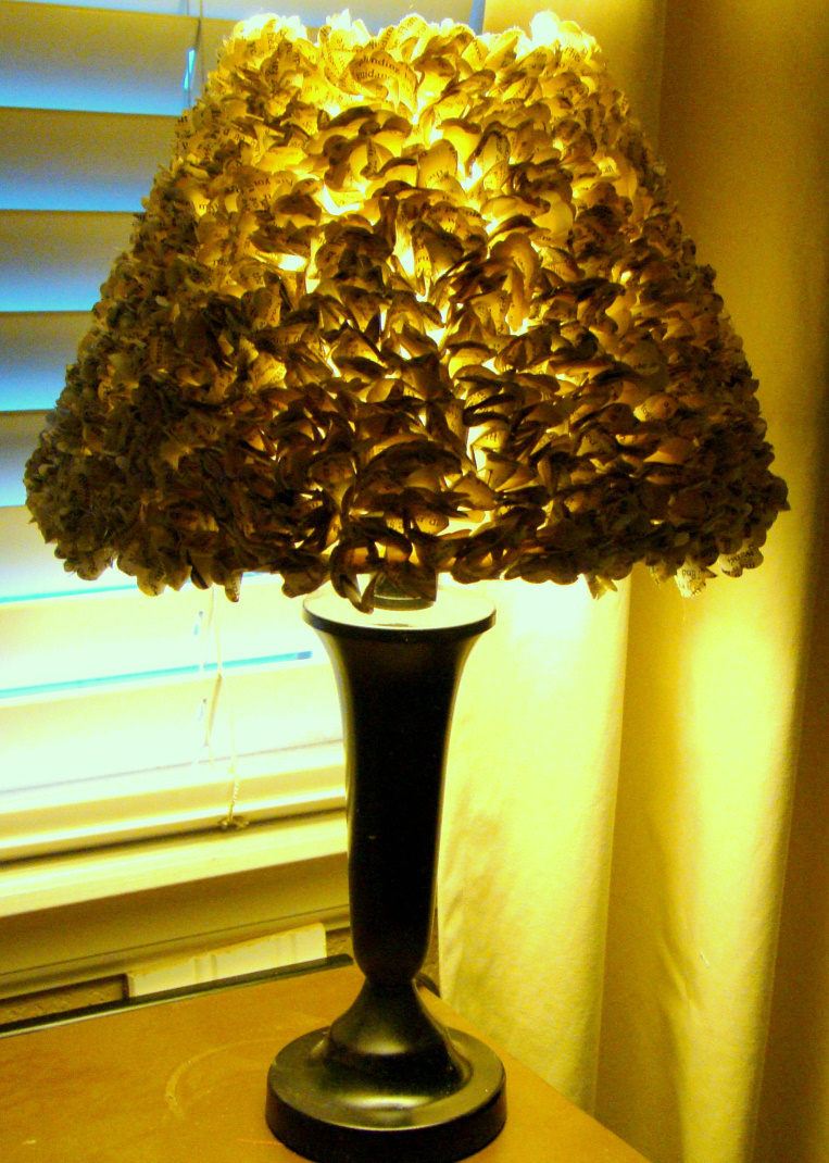 Too Much time on my hands Book Page Lamp