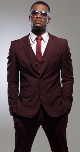 Peter Okoye in suits and ties