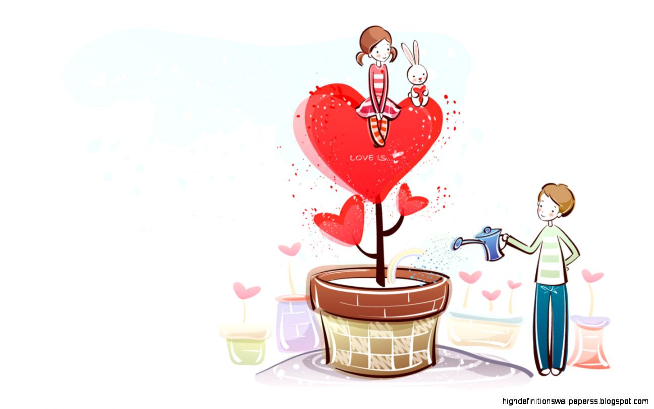 Heart Cartoon Valentine Wallpaper HD Wallpaper WallpaperLepi Heart Cartoon Valentine Wallpaper HD Wallpaper WallpaperLepi