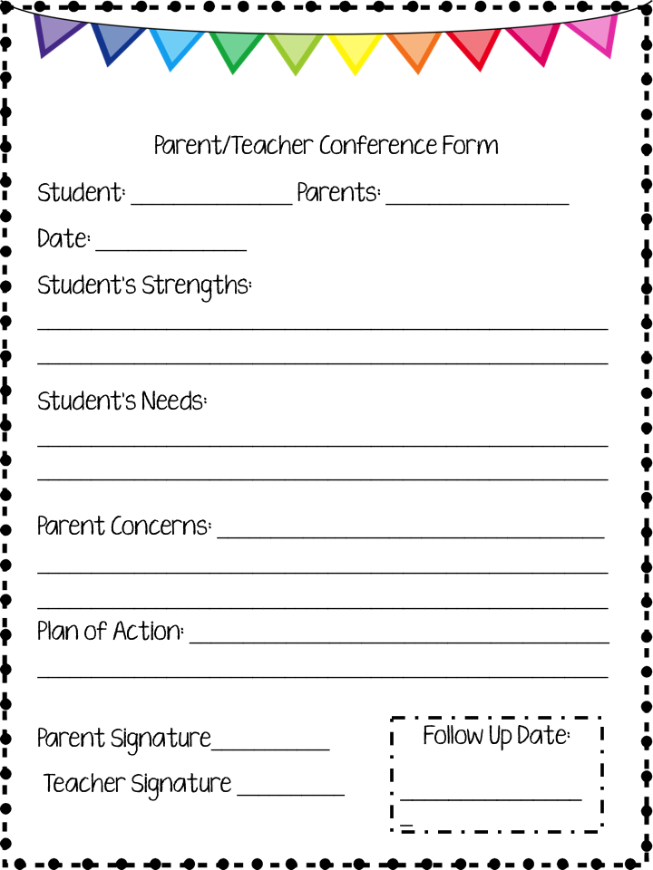 parent conference form