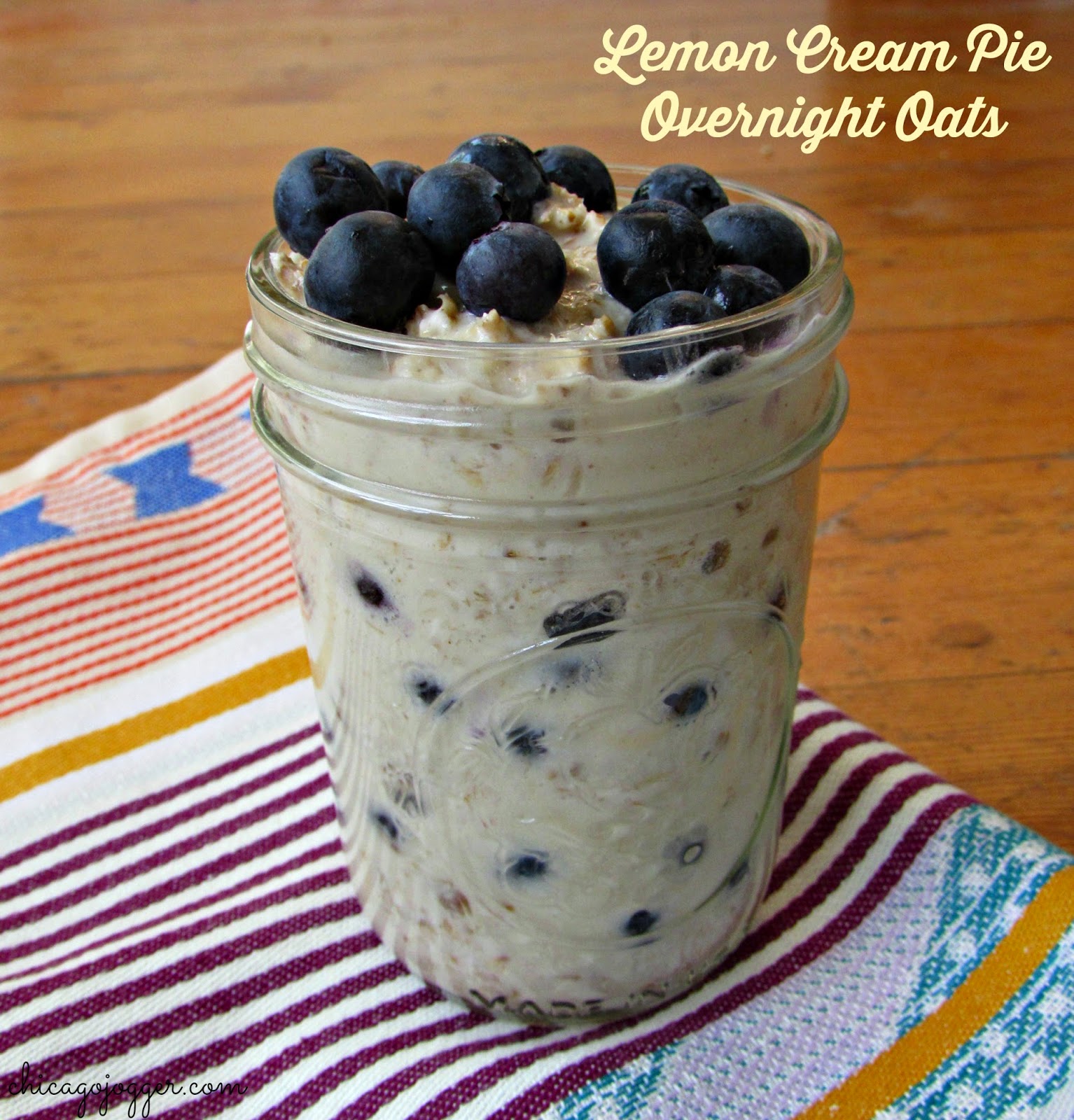 Chicago Jogger Lemon Cream Pie Overnight Oats.