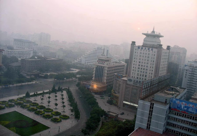  bird's eye view of Xian city