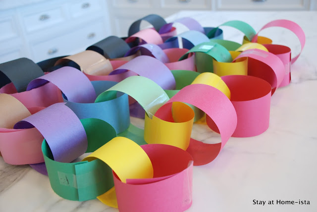 rainbow paper chains