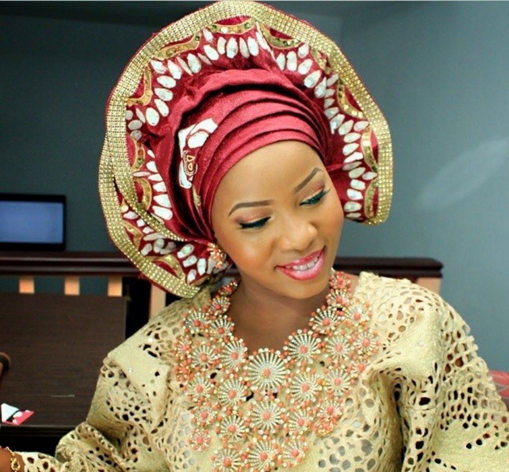 Nigerian Gele Styles Gold Combinations DeZango Fashion Zone