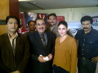 Kareena spotted with CID team to promote movie 'Heroine'