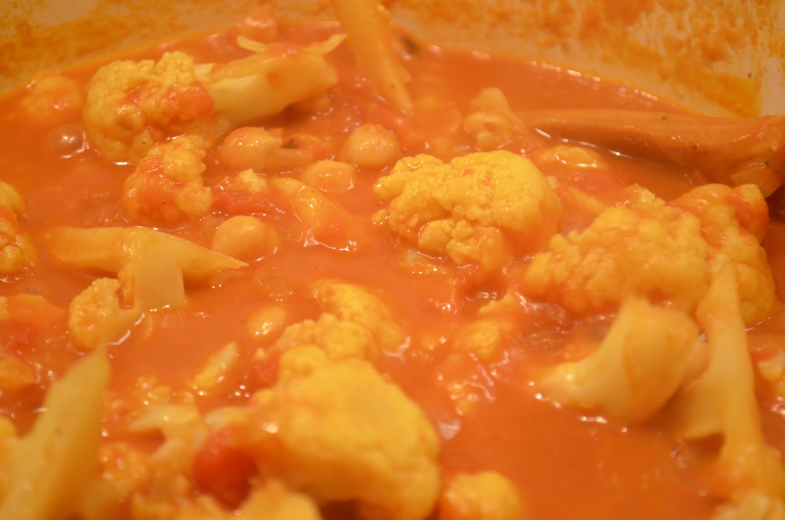 Cauliflower and Chickpea Coconut Curry ~ Stuff and Spice