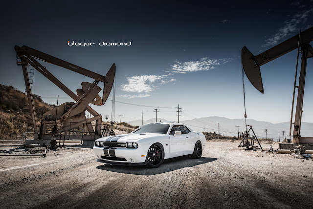 2014 Dodge Challenger SRT with 22 BD-8’s in Two Tone Black - Blaque Diamond Wheels