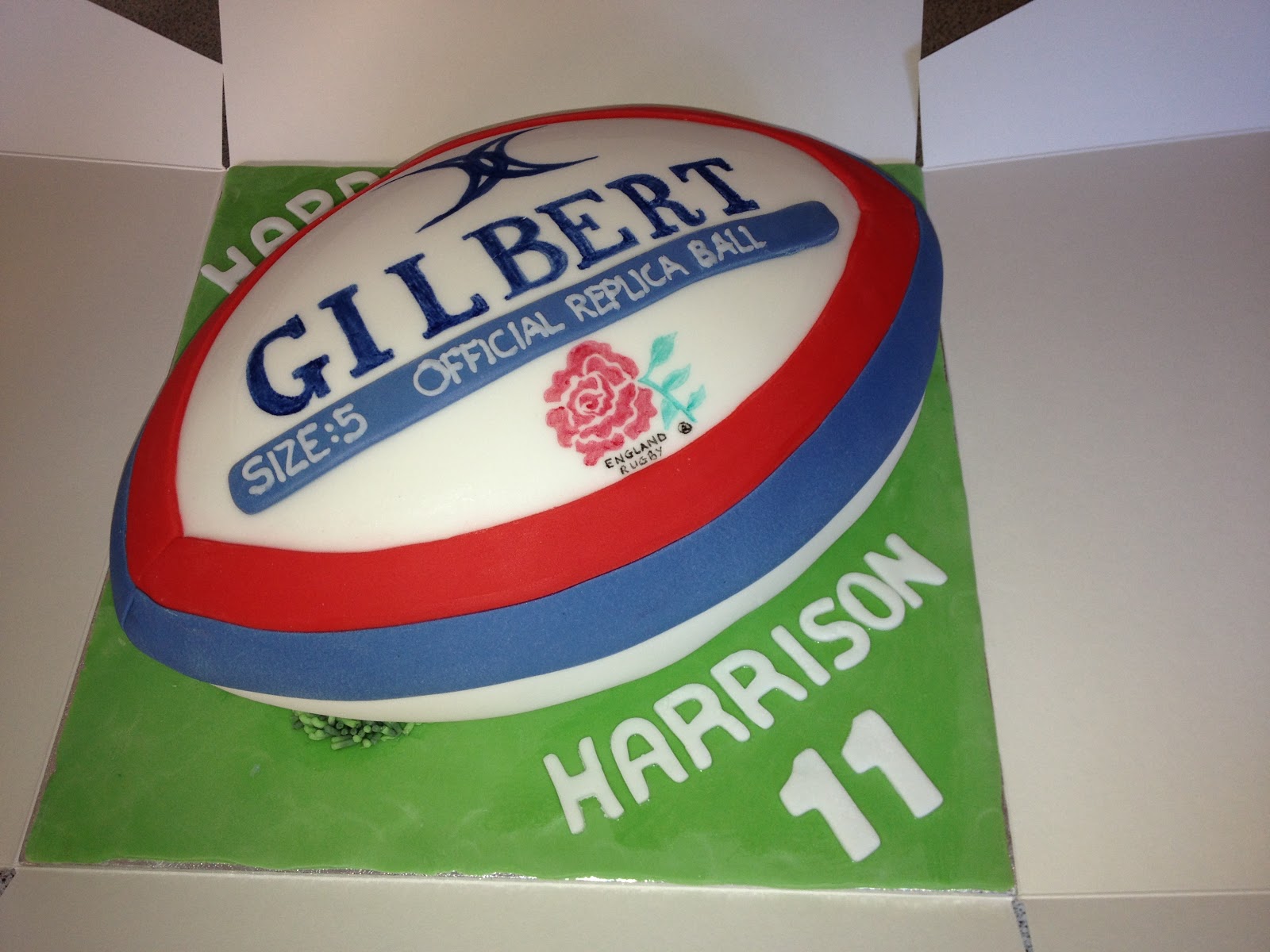 Nicky's Cakes Rugby Ball Cake