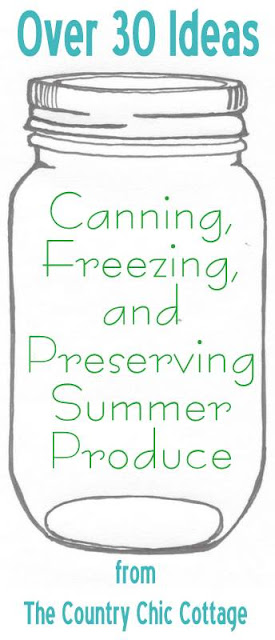 Your ultimate guide to canning, freezing and preserving your summer produce.  Preserve that summer bounty with these great ideas.
