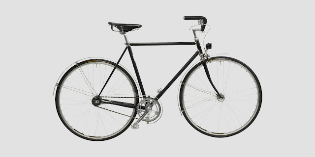 vickers bicycle handmade the english roadster, black single speed bike, fixed gear bike, handmade bike, black frame roadbike, made in london, london bike shop