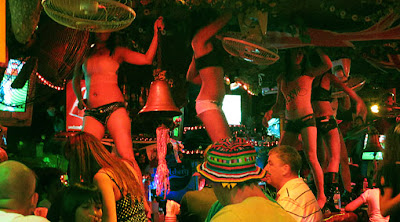 Bar girls dancing at old tiger bar