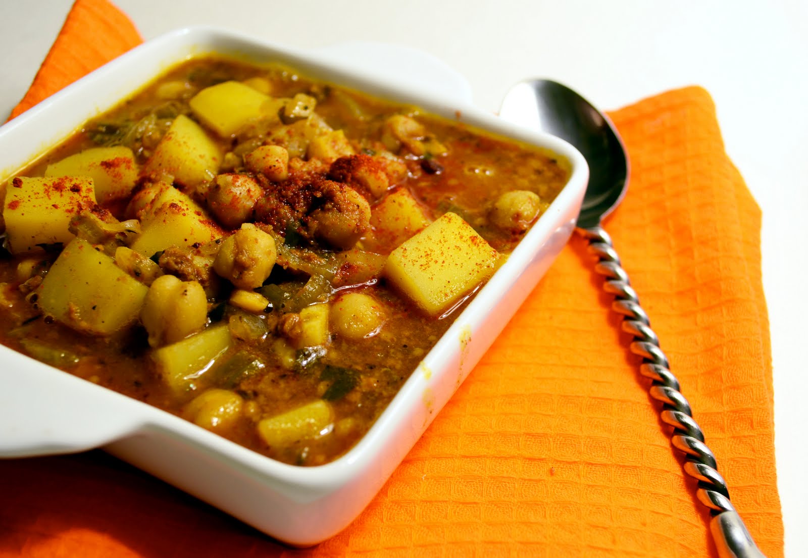 iron stef chorizo garbanzo stew