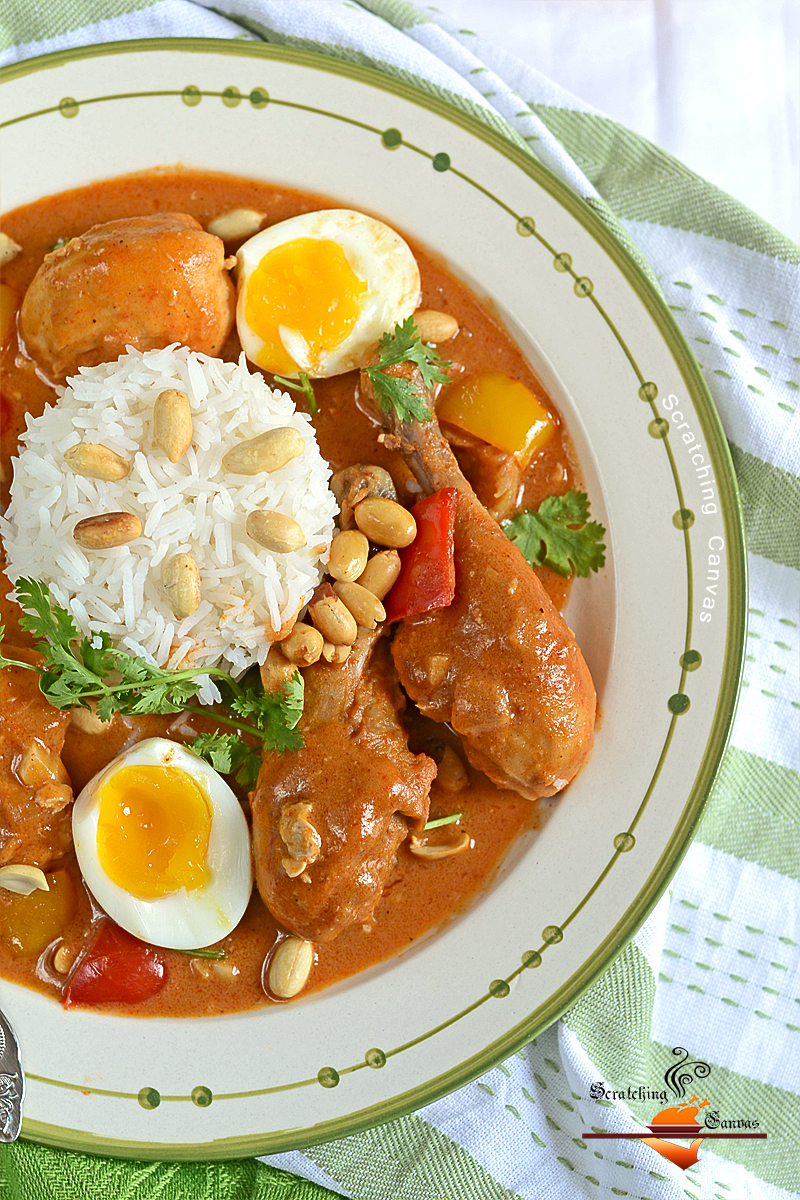 Recipe West African Spicy Peanut Butter Chicken Scratching Canvas