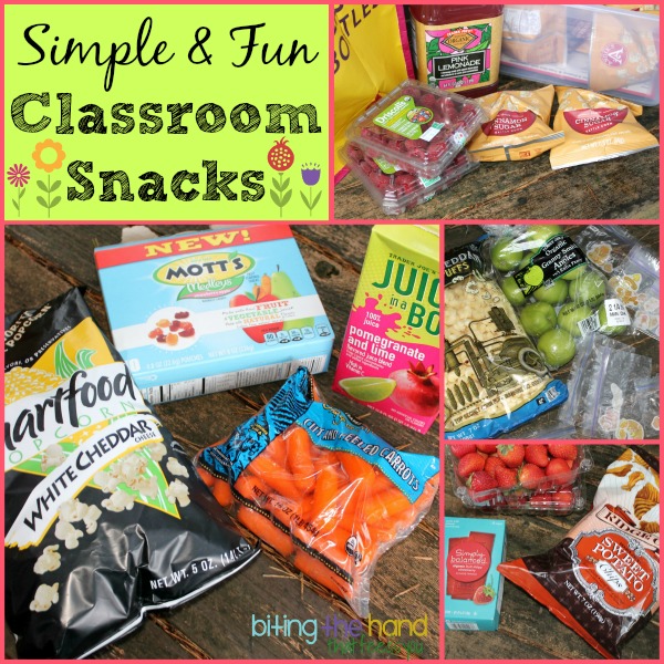 Biting The Hand That Feeds You Simple and Fun Classroom Snacks