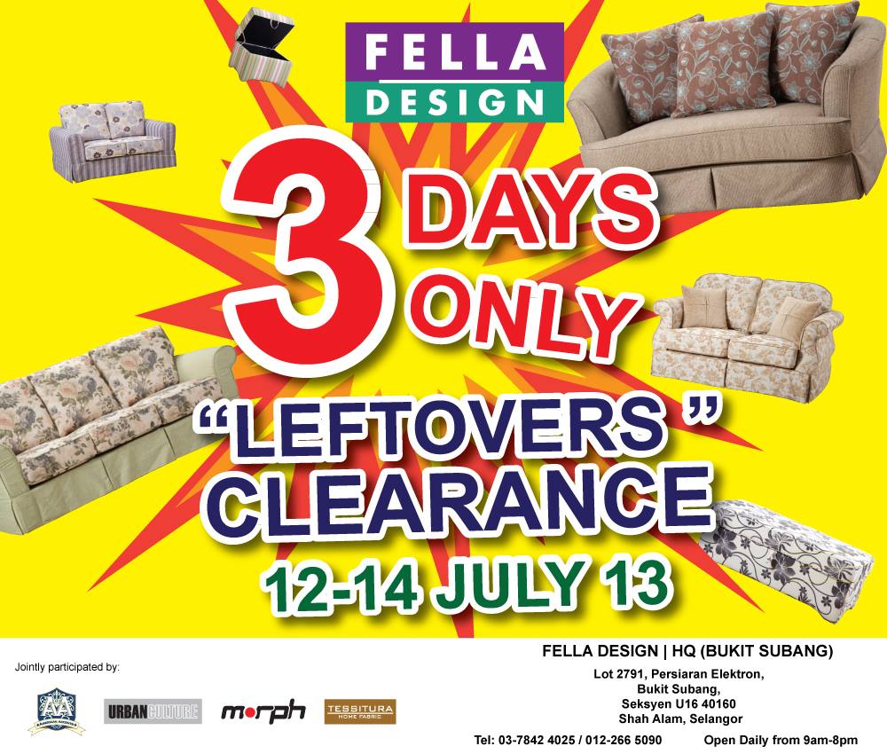 Every Warehouse Sales Fella Design Leftovers Clearance Sale!!