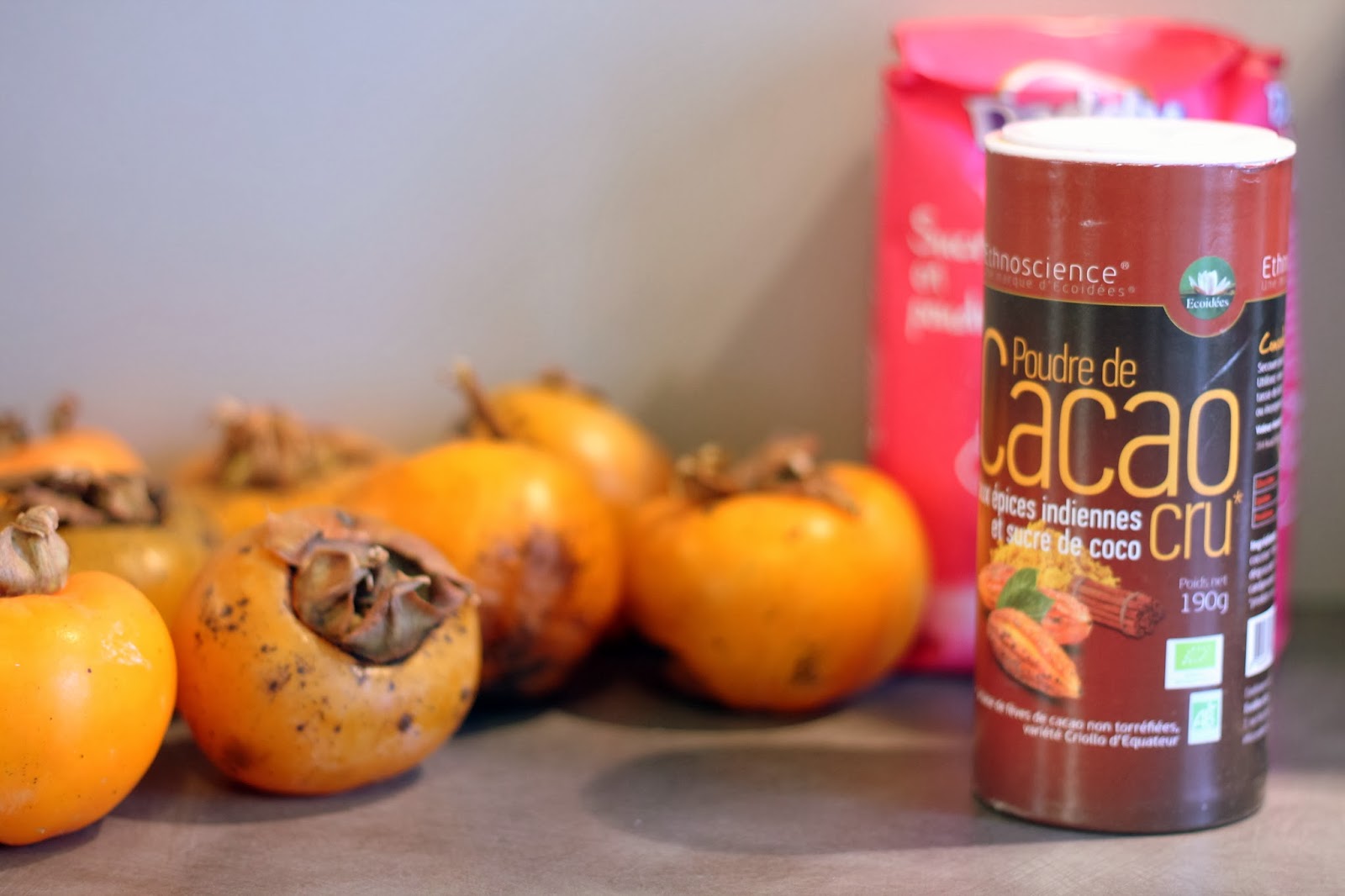 Flo bidouille en cuisine Confiture épicée de kakis au cacao cru