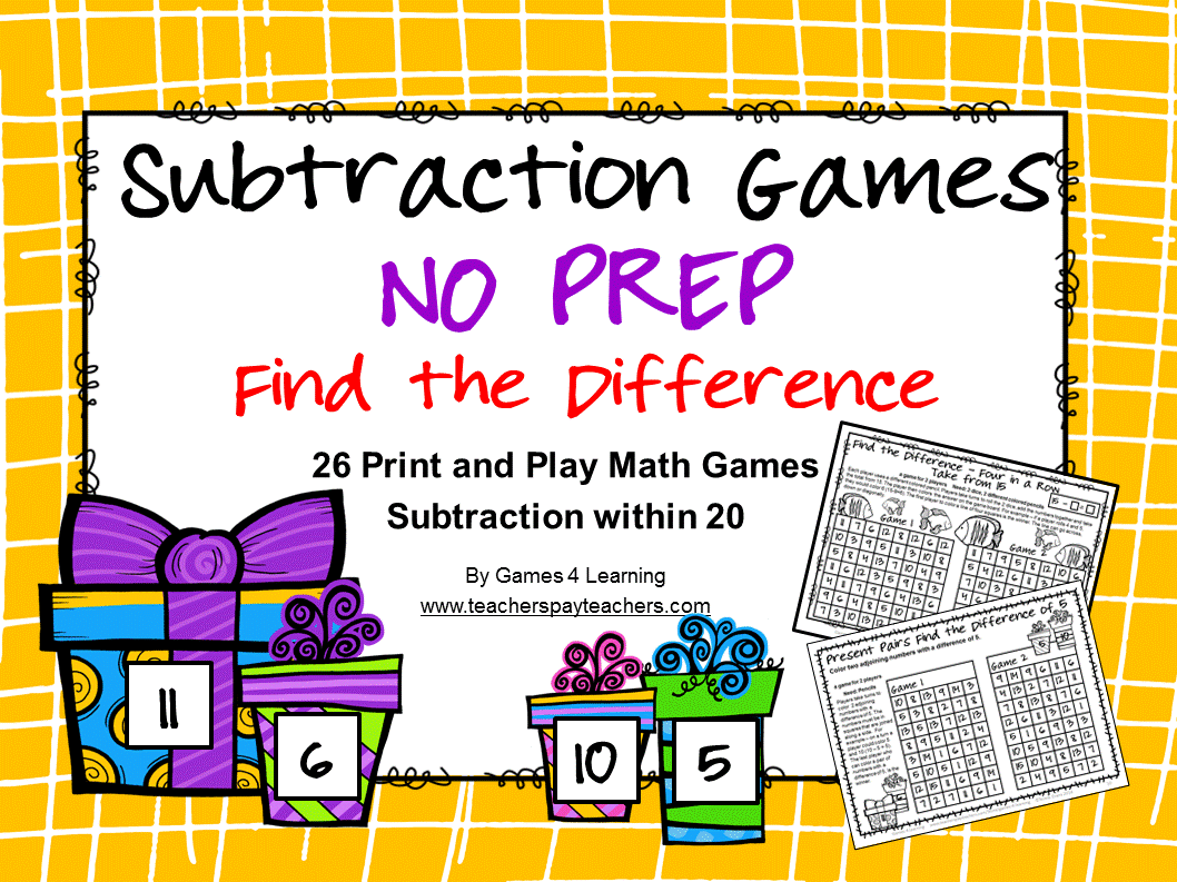 Fun Games 4 Learning NO PREP Math Games Freebies