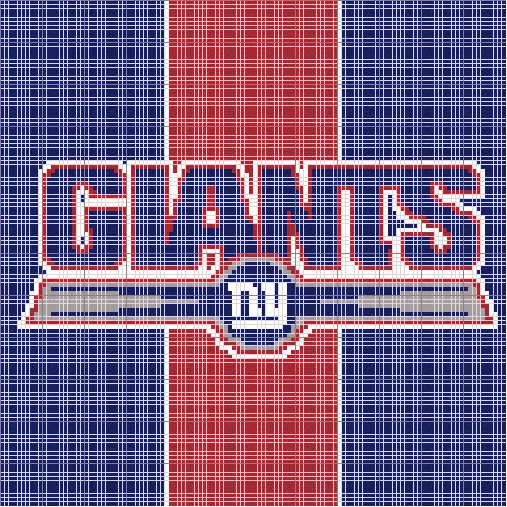 Kendra's Crocheted Creations New York Giants afghan pattern graph