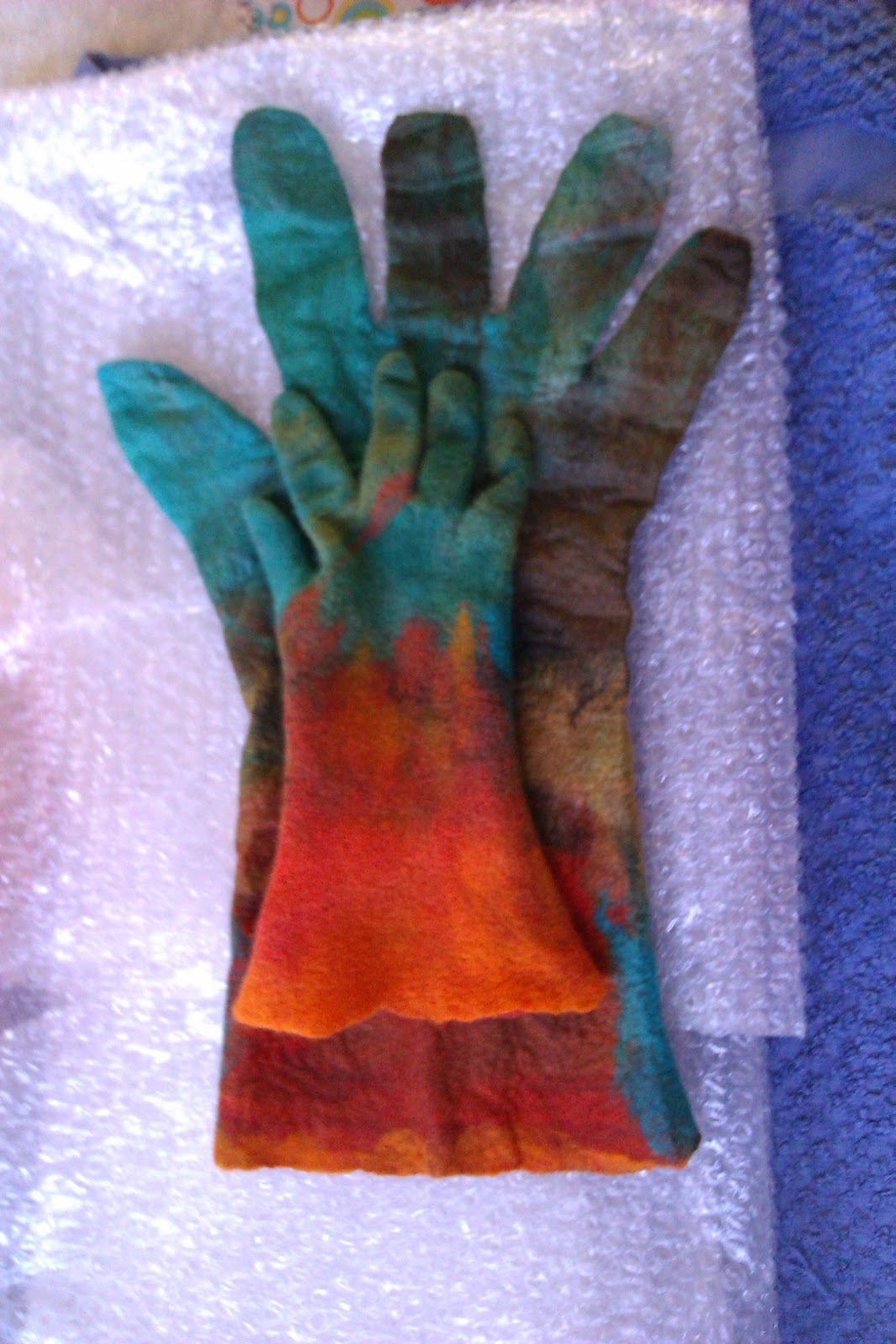 Felt Meets Cloth Hand Felted Gloves
