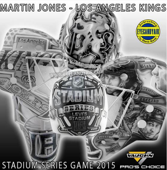 Martin Jones 2014 Los Angeles Kings Vaughn Goalie Mask Airbrushed by Steve  Nash of EYECANDYAIR