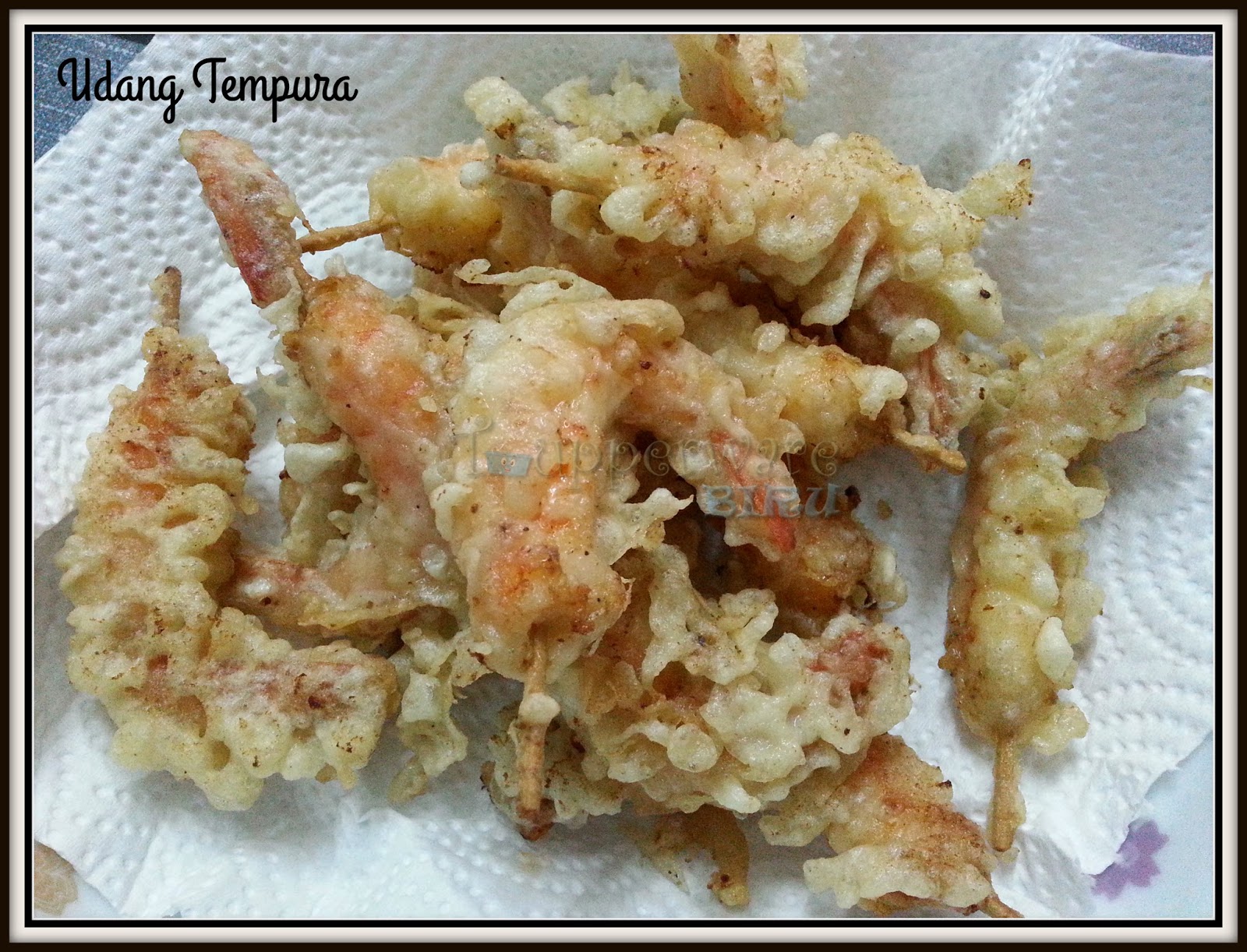 Tupperwarebiru Udang Tempura