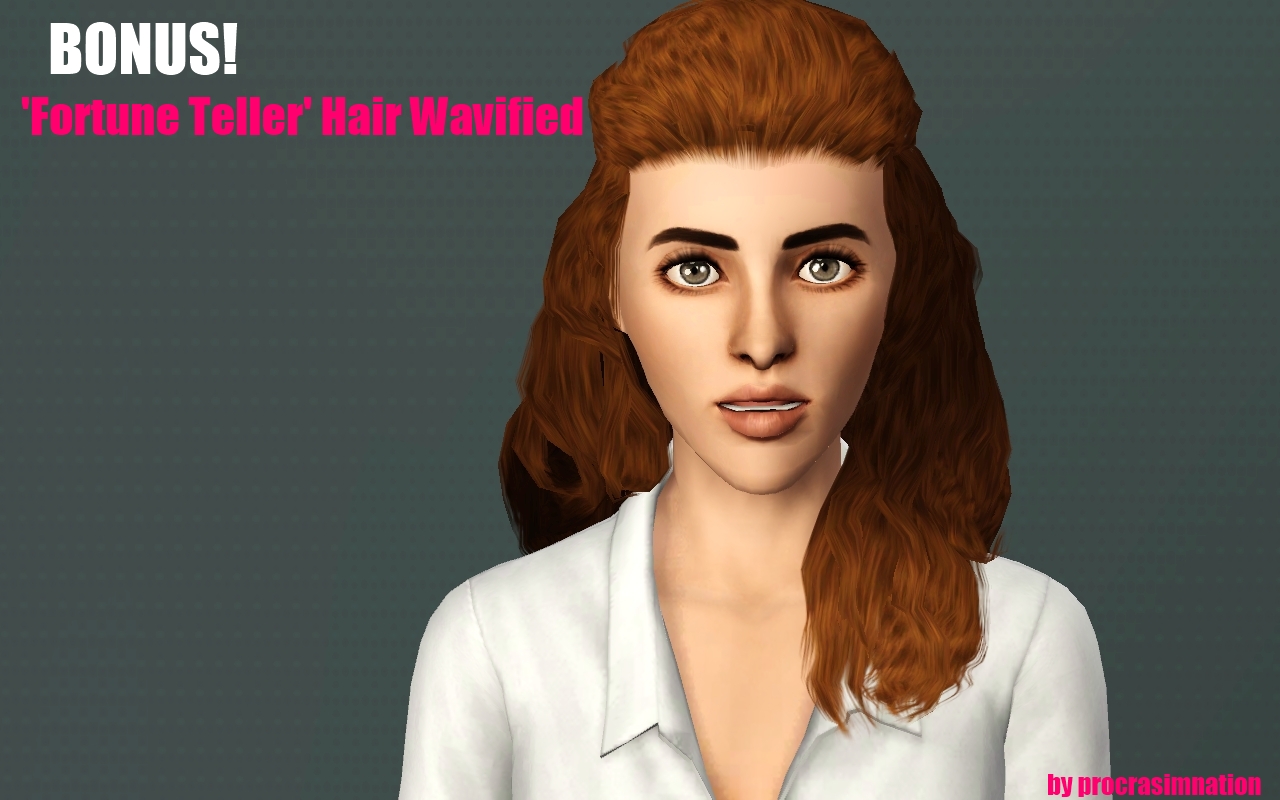 My Sims 3 Blog Fortune Teller Hair Curled Wavified by Procrasimnation