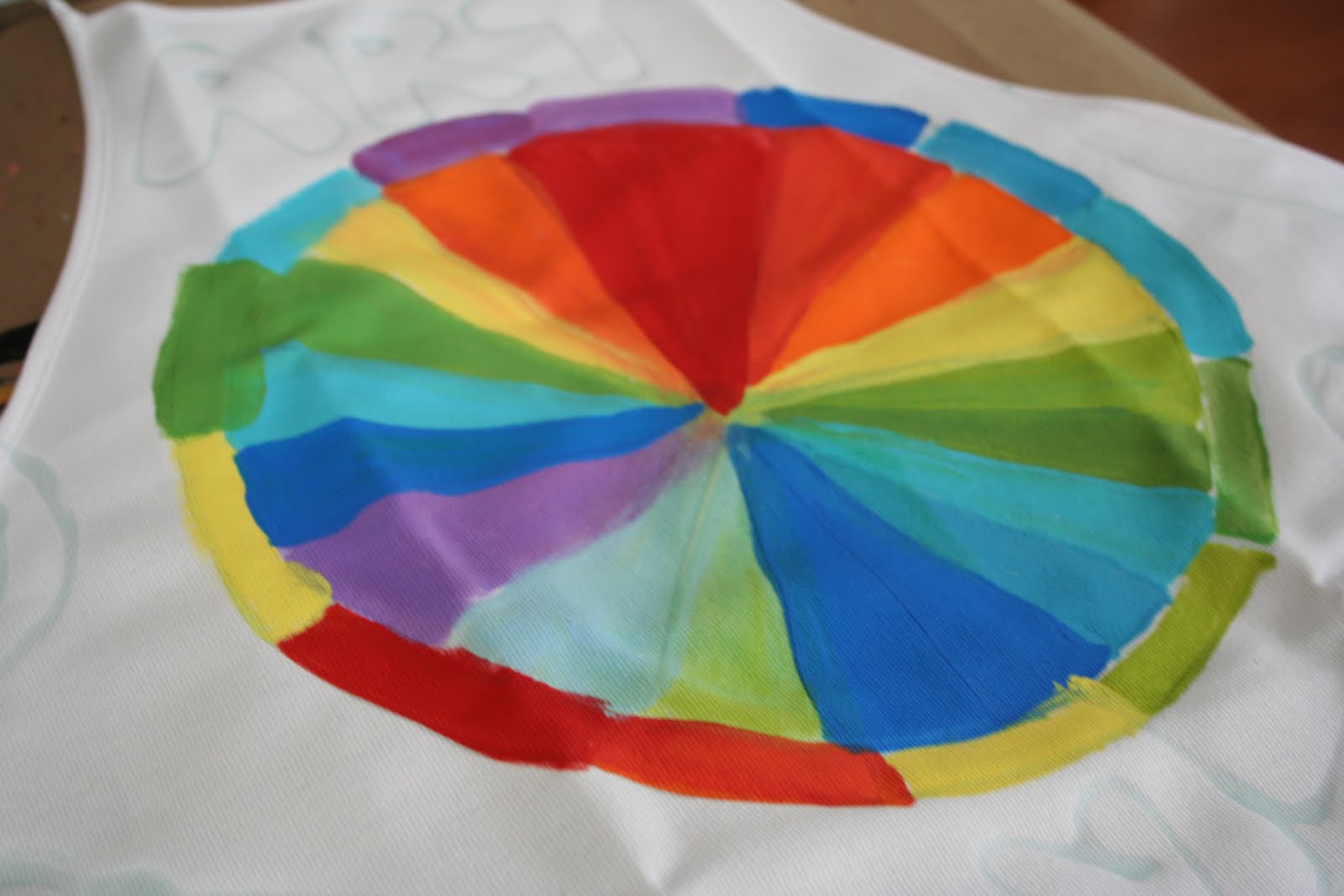 Pink and Green Mama * Elmer's Gel Glue Batik Aprons