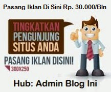 Pasang Iklan Di Sini Cuma Rp. 30.000/Bln