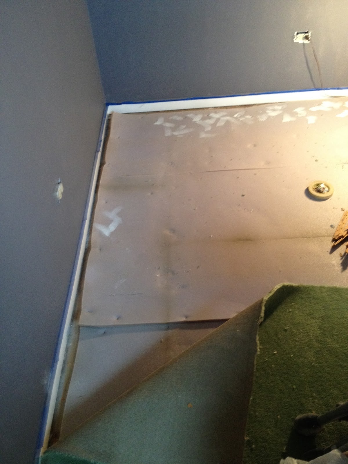 General Splendour Ugly carpet gone I painted underlayment to look