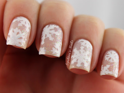 Glitter Snowflake Nails