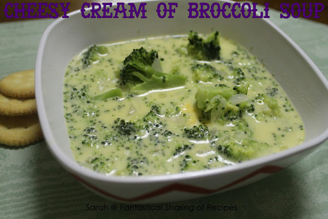 Cheesy Cream of Broccoli Soup - a thick, hearty #soup that's loaded with cheese and broccoli!