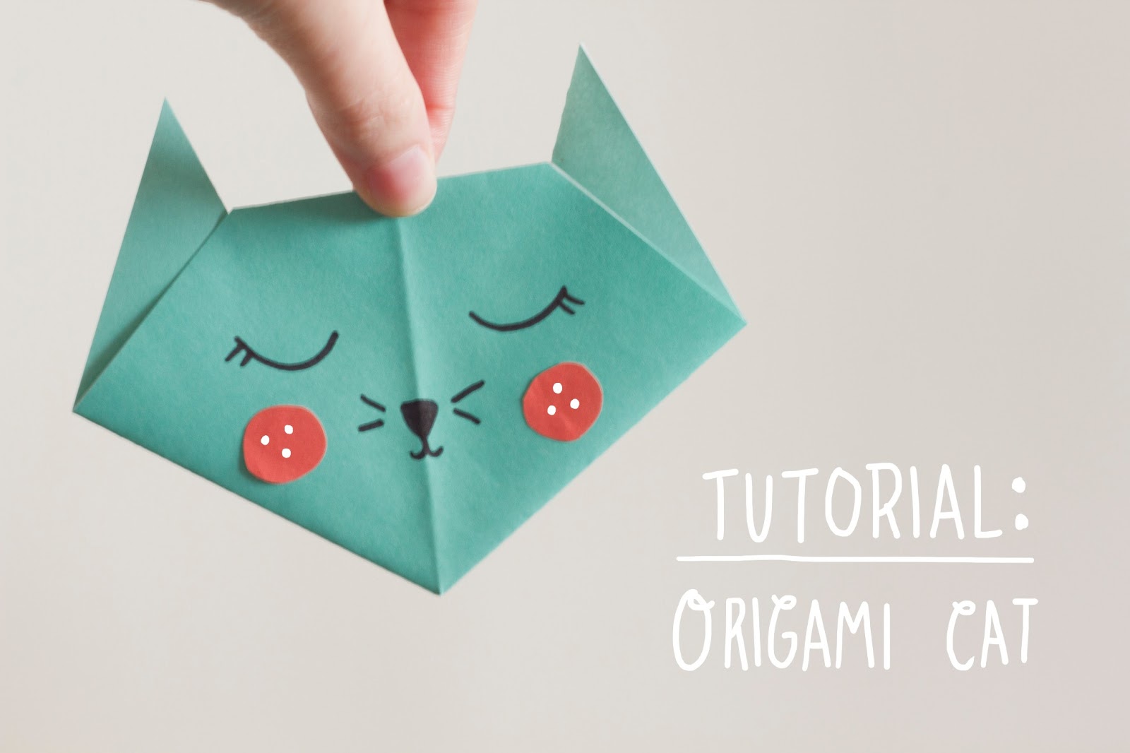 Nook & Cranny Tutorial Origami Cat