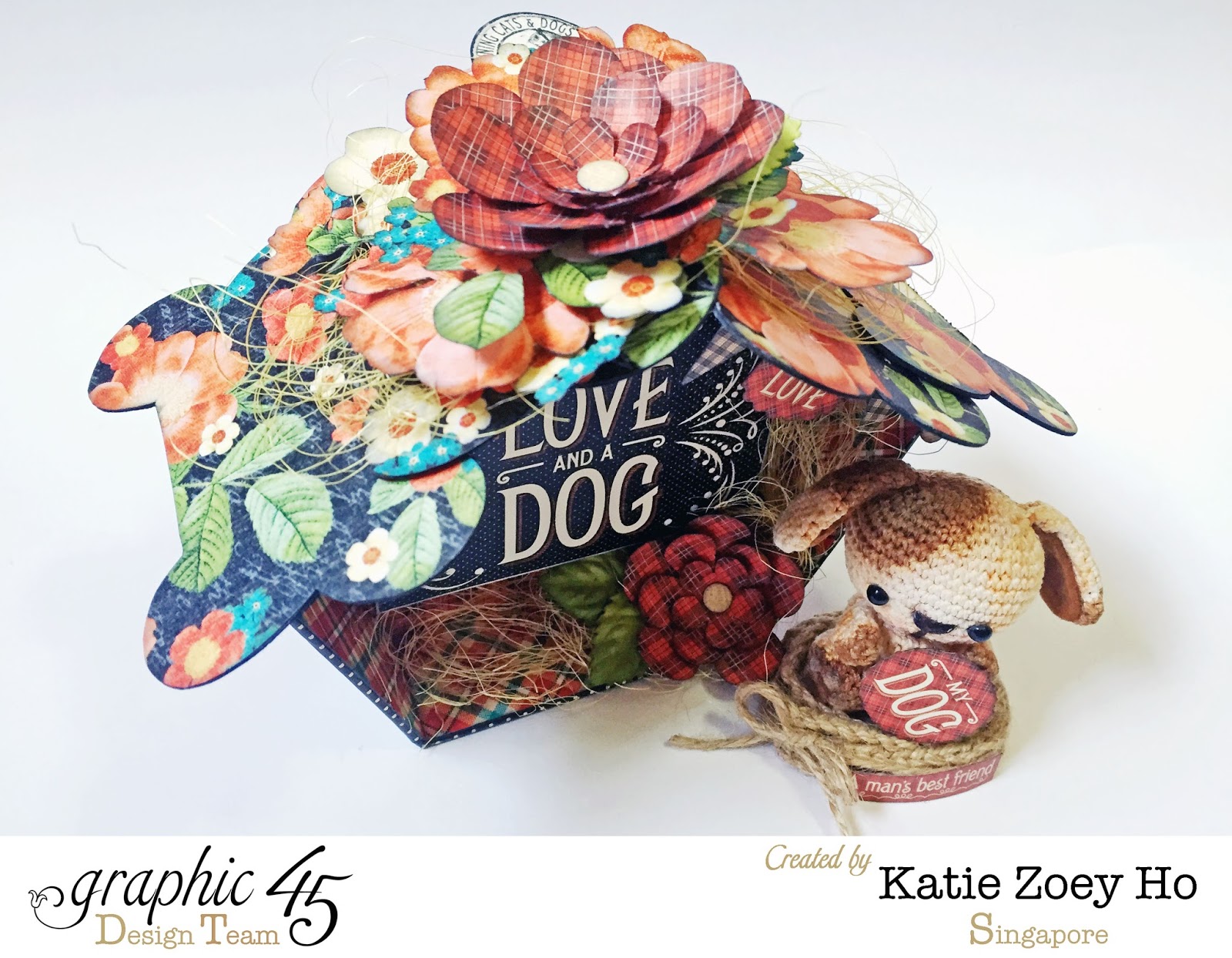 Katie Z. Paperworks A Puppy Dog House Shadow Box