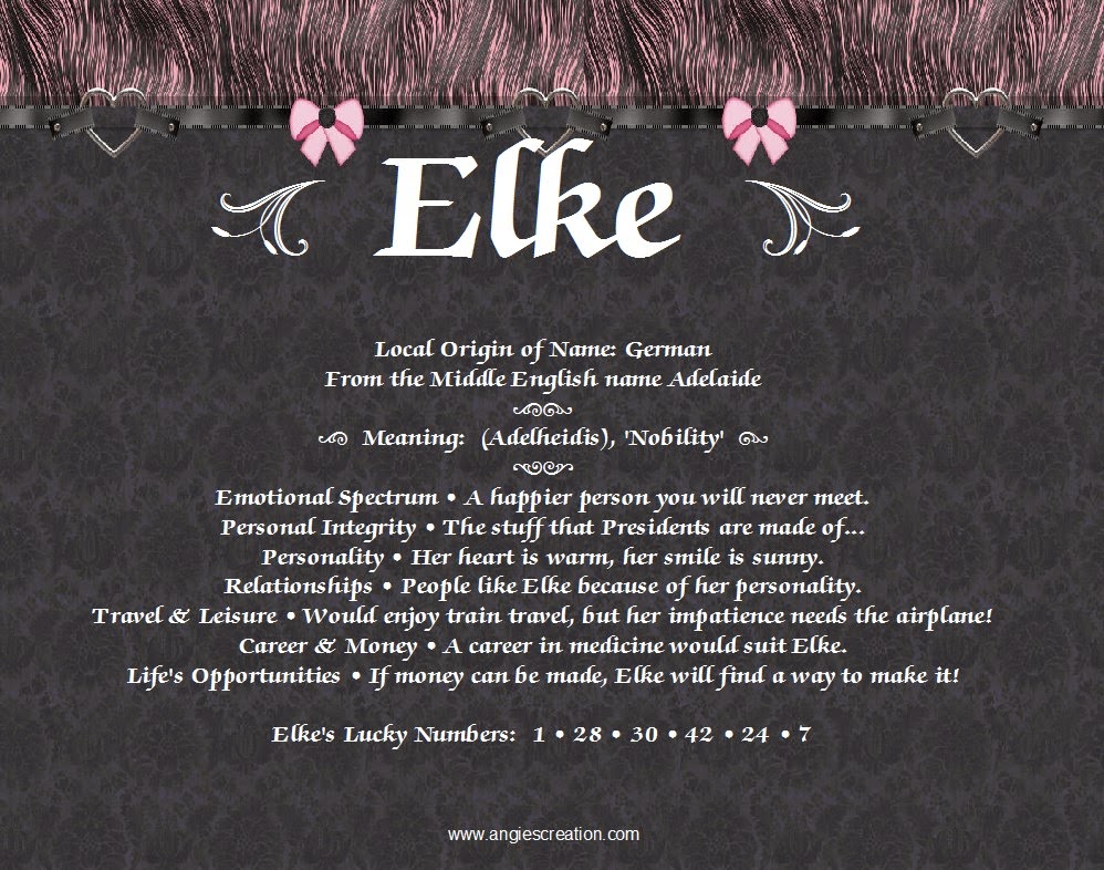 Elke Unique Names
