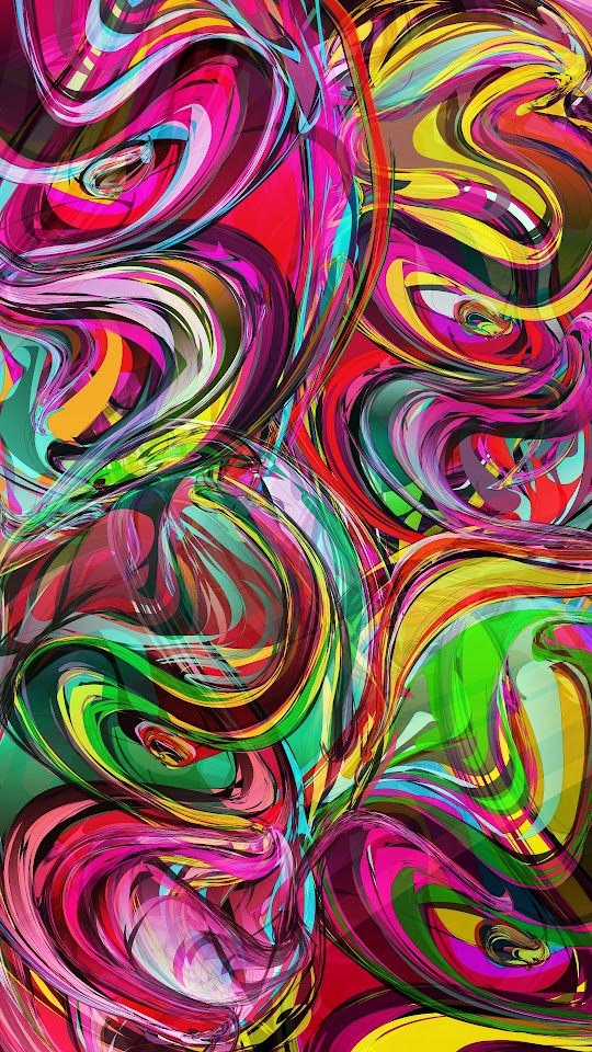 Colorful Swirls Water Colors  Galaxy Note HD Wallpaper