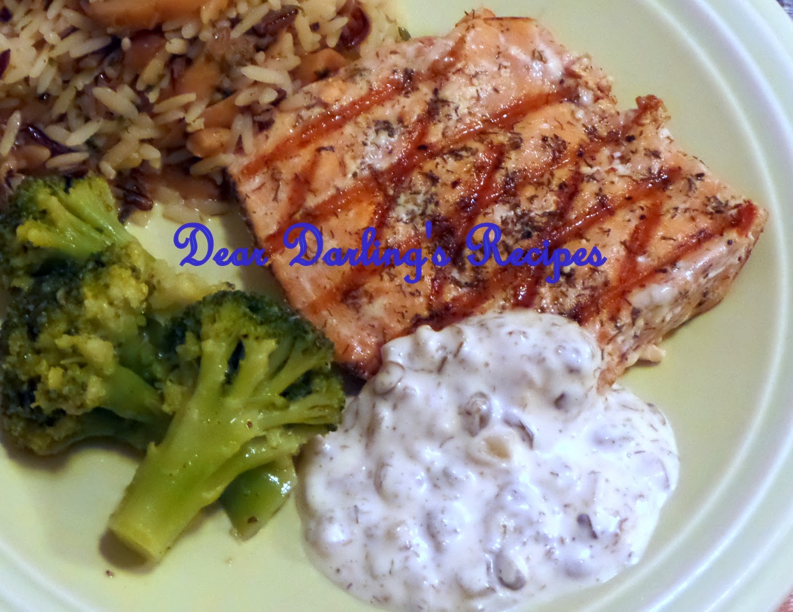 Dear Darling's Recipes Salmon with Dill Caper Sauce