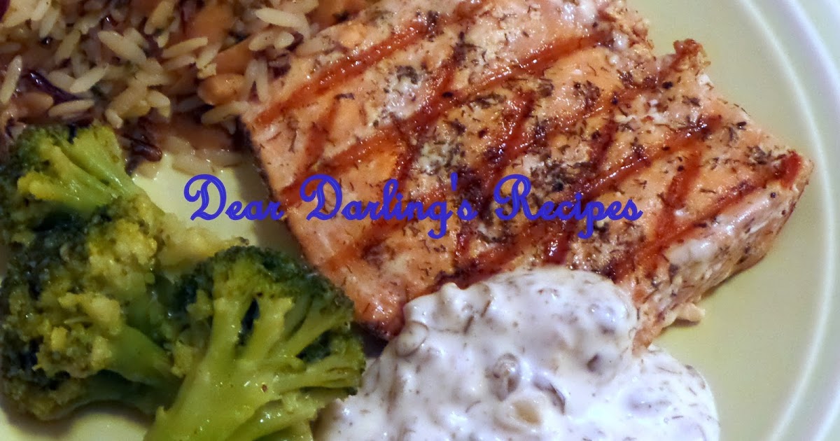 Dear Darling's Recipes Salmon with Dill Caper Sauce