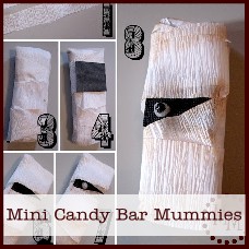 mini candy bar mummies