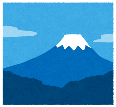 富士山のイラスト（四角）