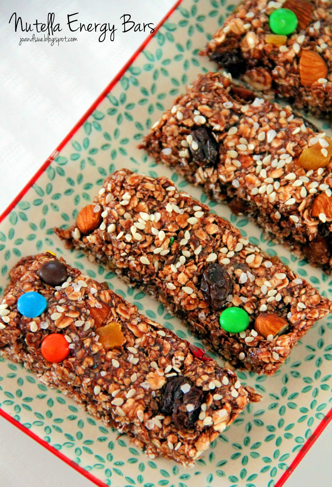 Jo and Sue Nutella Energy Bars (No Bake)