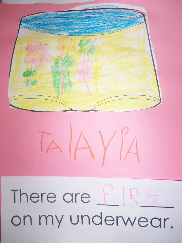 Mrs. Wood's Kindergarten Class Big Underwear Day!